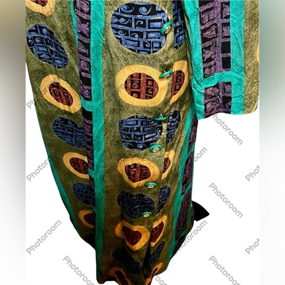 L. Fox Women’s Dress, Multicolored Size 16 %100 Rayon. Belt not included - Picture 2 of 6